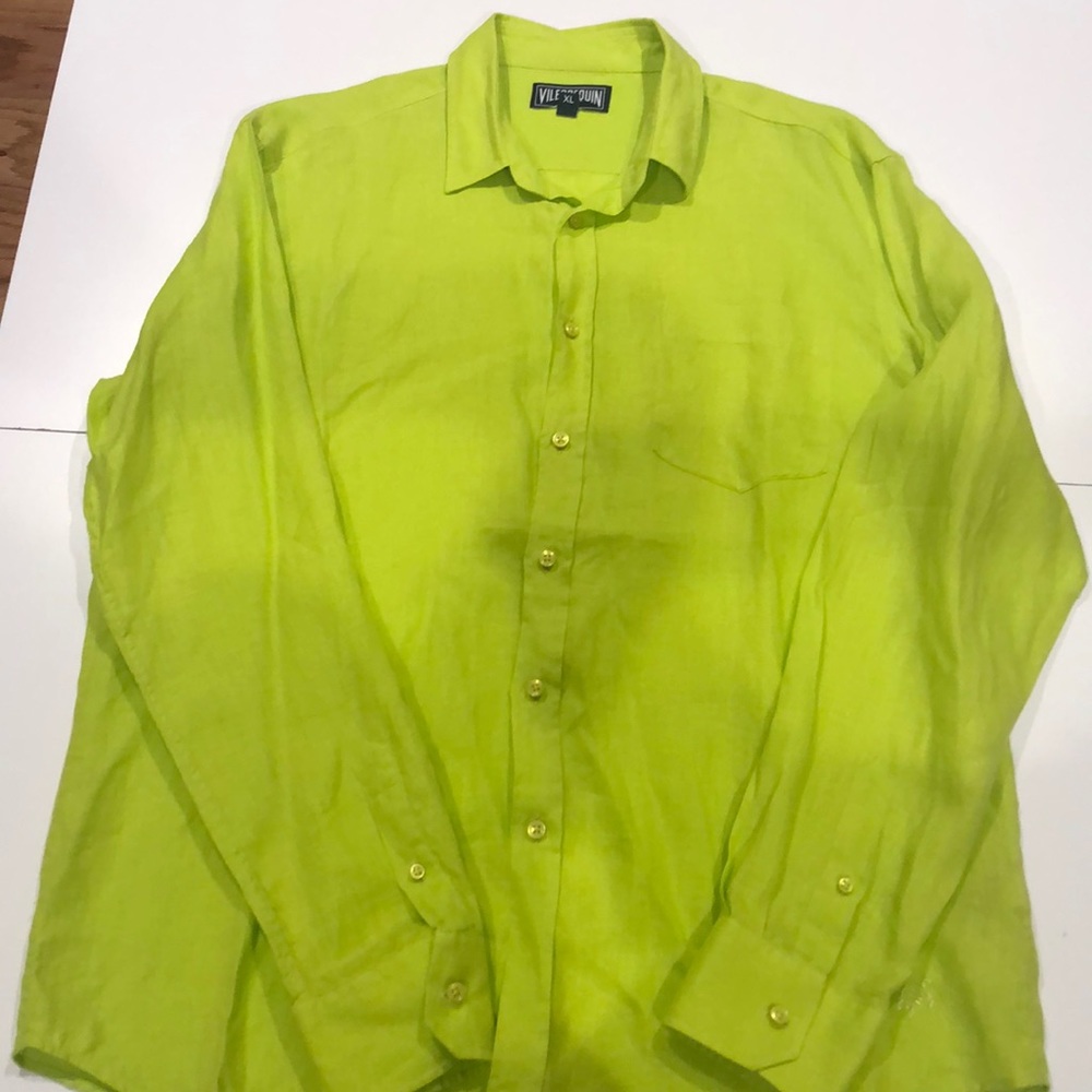 Vilebrequin Long-Sleeve Men Linen Shirt